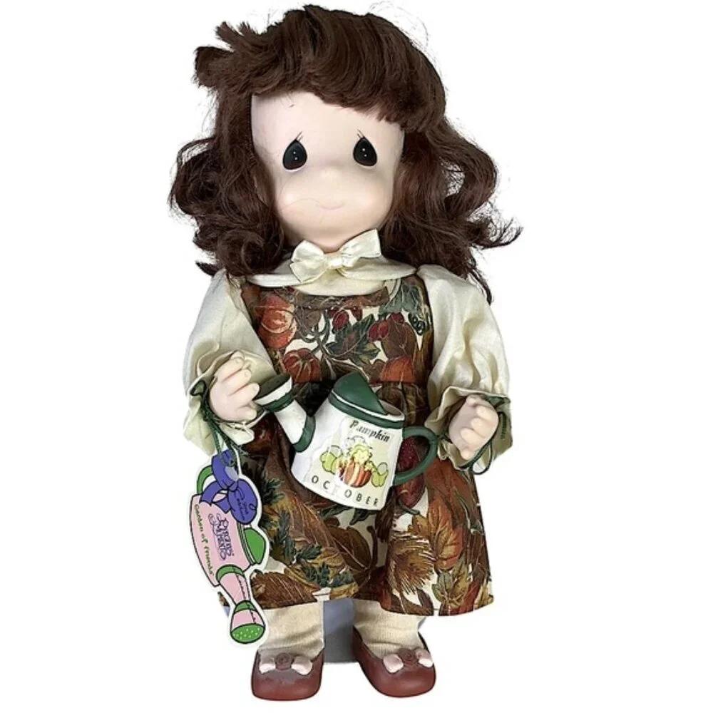 Vintage Collectible Doll with Stand Precious Moments 1434 Pumpkin October 1995